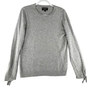 Banana‎ Republic Filpucci Bow Cuff Sweater Womens XL Gray Merino Cashmere Blend